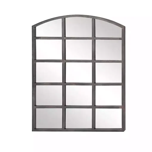 Arched Windowpane Wall Mirror