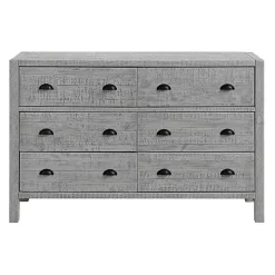Arden Gray Wood 6-Drawer Dresser