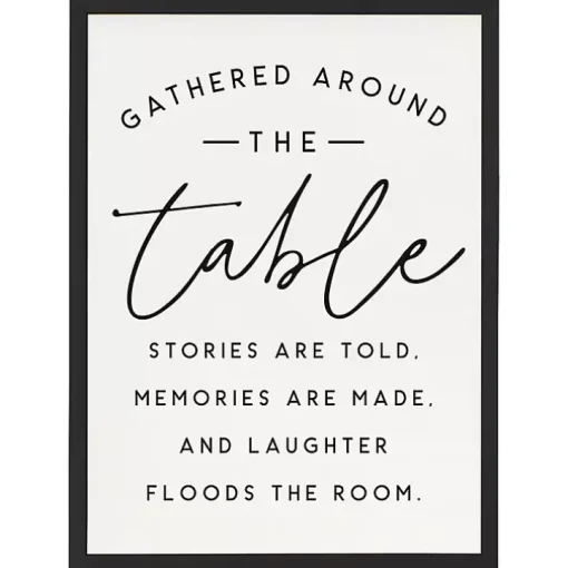 Around the Table Framed Wall Plaque