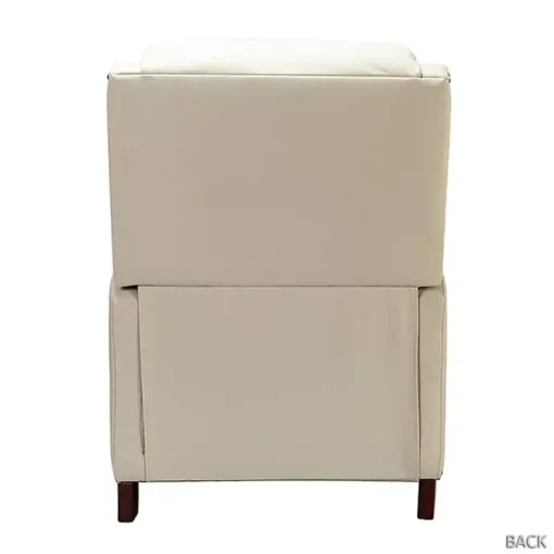 Arturo Ivory Leather Wingback Recliner