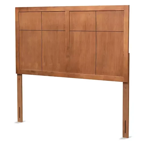 Ash Walnut Wood Panel Full Headboard