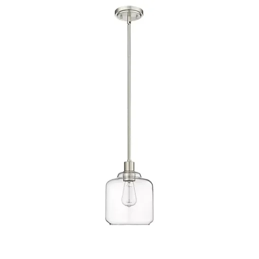 Asheville Silver Glass Globe Pendant Light
