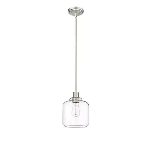Asheville Silver Glass Globe Pendant Light