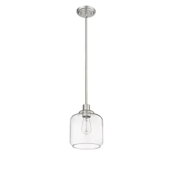 Asheville Silver Glass Globe Pendant Light