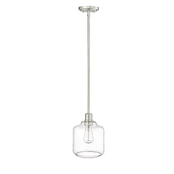 Asheville Silver Glass Globe Pendant Light