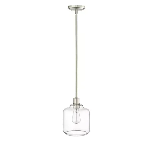 Asheville Silver Glass Globe Pendant Light