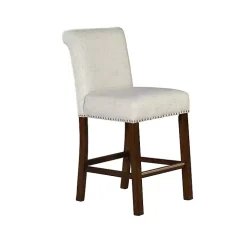 Aubrey Natural Upholstered 2-pc. Counter Stool Set