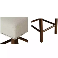 Aubrey Natural Upholstered 2-pc. Counter Stool Set