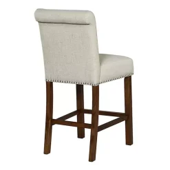 Aubrey Natural Upholstered 2-pc. Counter Stool Set