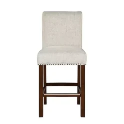 Aubrey Natural Upholstered 2-pc. Counter Stool Set