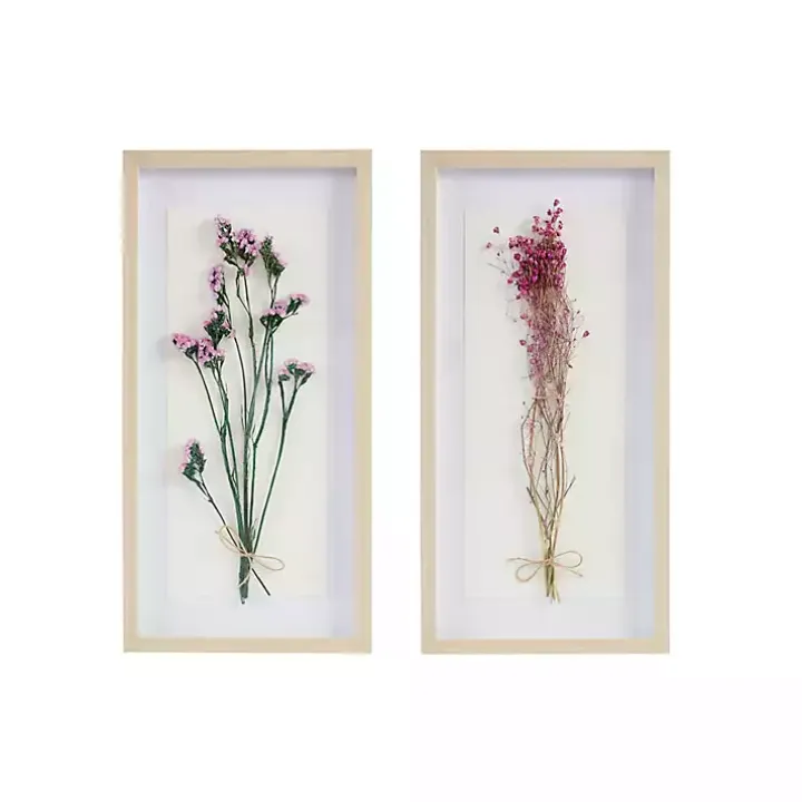 Avant Garden Dried Flowers Shadowboxes, Set of 2