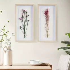 Avant Garden Dried Flowers Shadowboxes, Set of 2