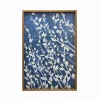 Azure Blooms Framed Canvas Art Print