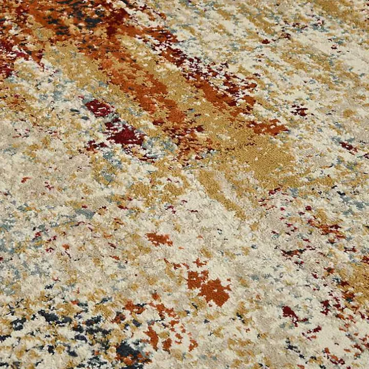 Bastia Ivory Orange Area Rug, 7x9