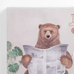 Bathroom Animals Canvas Art Prints, Set of 2