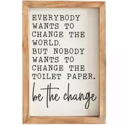 Be The Change Framed Wall Sign