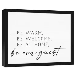 Be Warm Be Welcome Framed Canvas Art Print