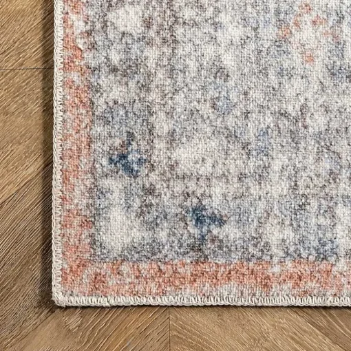 Bea Distressed Vintage Washable Area Rug, 8x10