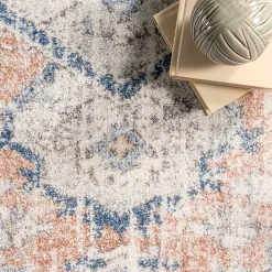 Bea Distressed Vintage Washable Area Rug, 8x10