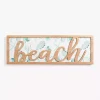 Beach Seashell Print Wood Wall Plaque