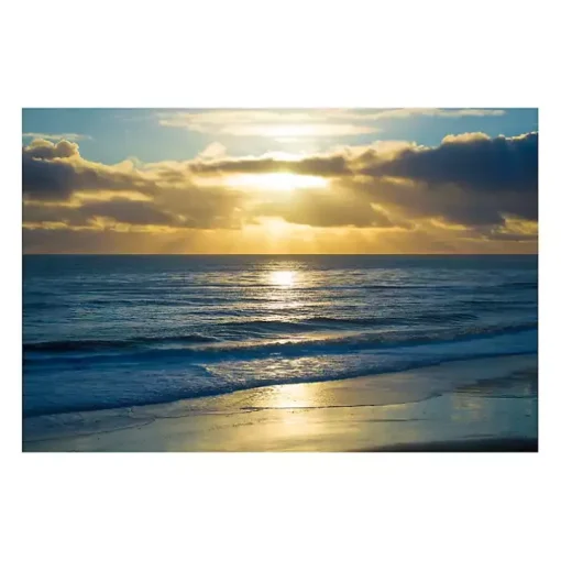 Beach Sunset Surfers Canvas Art Print