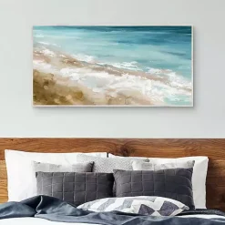 Beach Waves Framed Canvas Art Print