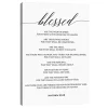 Beatitudes Matthew 5:3-10 Canvas Art Print