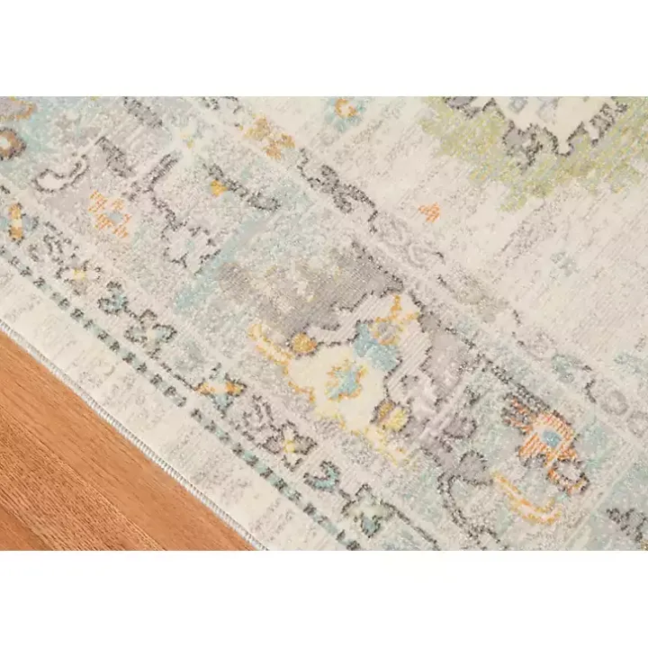 Beige Bohemian Area Rug, 7x9