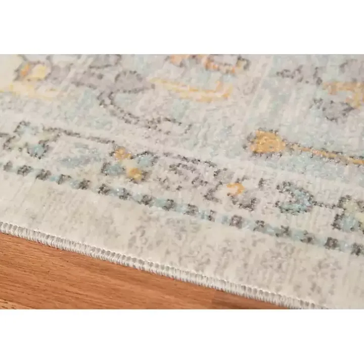 Beige Bohemian Area Rug, 7x9