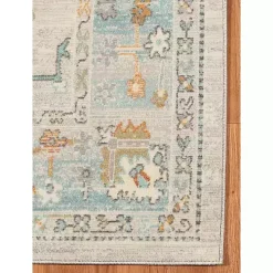 Beige Bohemian Area Rug, 7x9