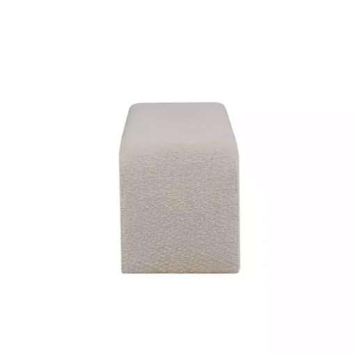 Beige Boucle Waterfall Bench