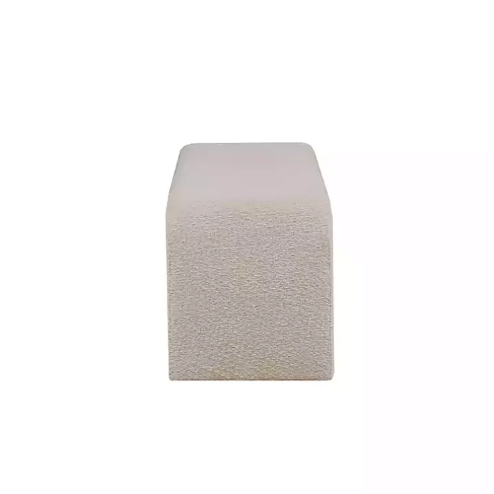 Beige Boucle Waterfall Bench