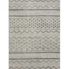 Beige Geometric Stripe Washable Area Rug, 5x7