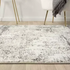 Beige Gray Indoor Area Rug, 5x7