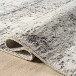 Beige Gray Indoor Area Rug, 5x7