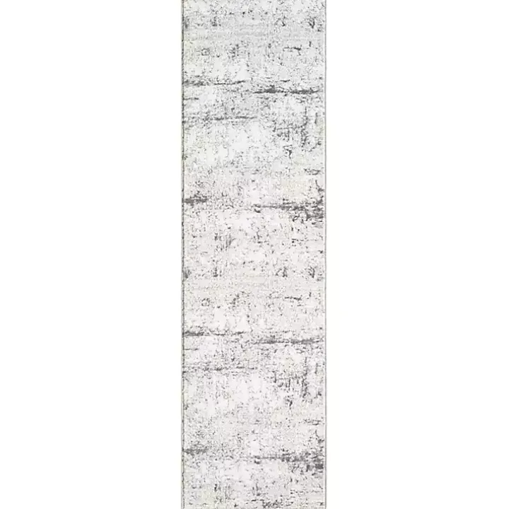 Beige Gray Indoor Runner, 2x7