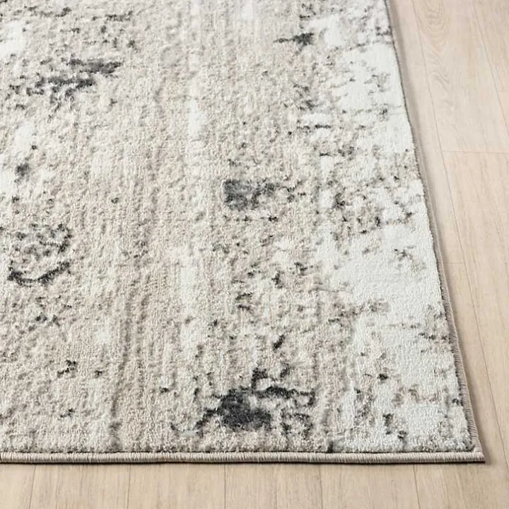 Beige Gray Indoor Runner, 2x7