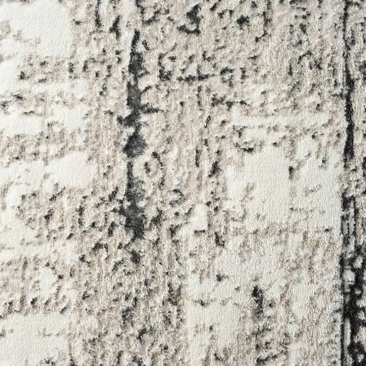 Beige Gray Indoor Runner, 2x7