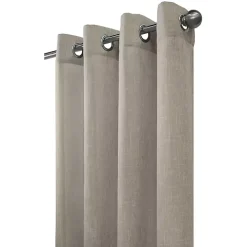 Beige Linen Light Filtering Curtain Panel, 95 in.