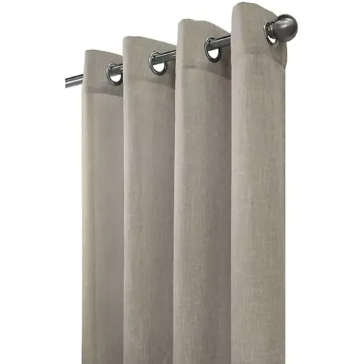 Beige Linen Light Filtering Curtain Panel, 95 in.