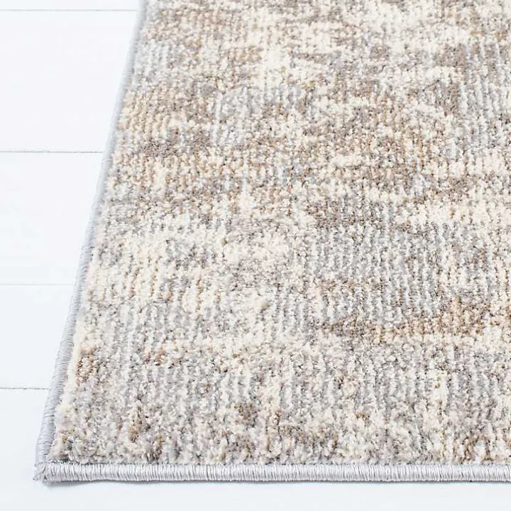 Beige Madison Abstract Area Rug, 6x6