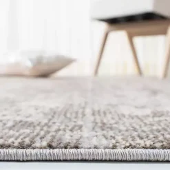 Beige Madison Abstract Area Rug, 6x6