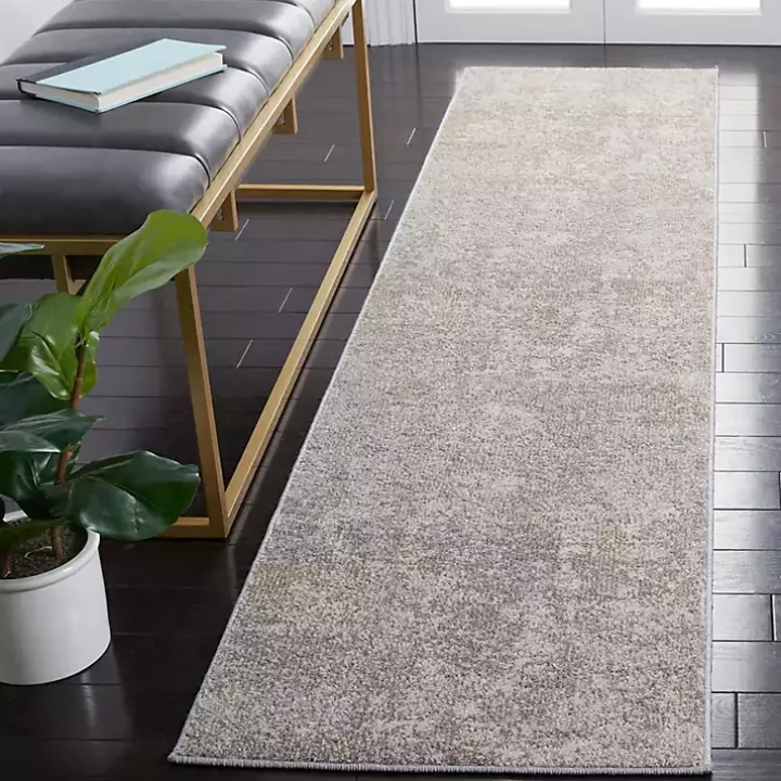 Beige Madison Abstract Runner, 2x8