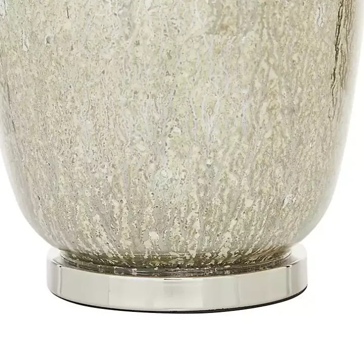 Beige Marbled Mercury Glass Table Lamp
