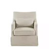 Beige Skirted Swivel Martha Stewart Accent Chair