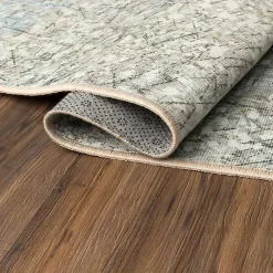 Beige Sotho Washable Area Rug, 5x7