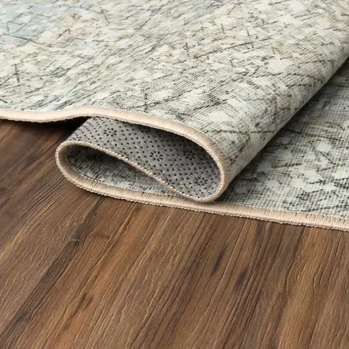 Beige Sotho Washable Area Rug, 5x7