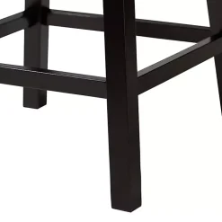 Beige Tufted Seat Swivel Counter Stools, Set of 2