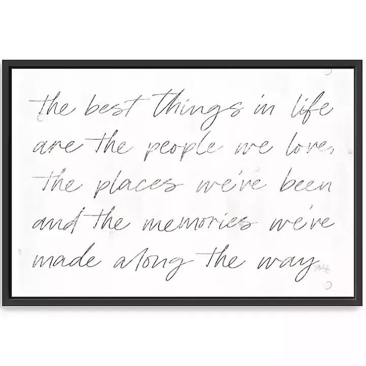 Best Things Framed Canvas Art Print, 38x26 in.