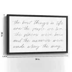 Best Things Framed Canvas Art Print, 38x26 in.